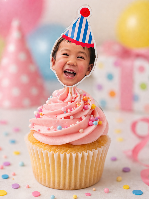 Personalisierte Cupcake Topper mit eigenem Foto 🎂