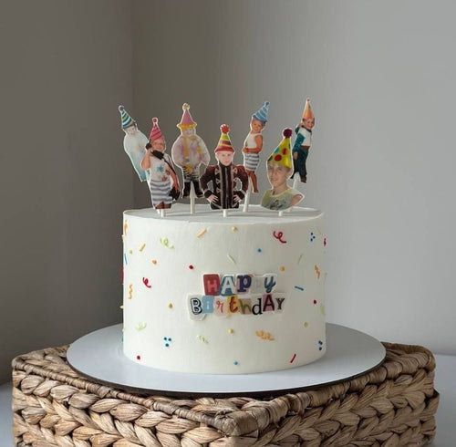 Personalisierter Cake Topper mit Foto – Geburtstag