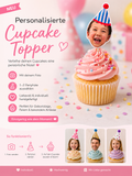 Personalisierte Cupcake Topper mit eigenem Foto 🎂